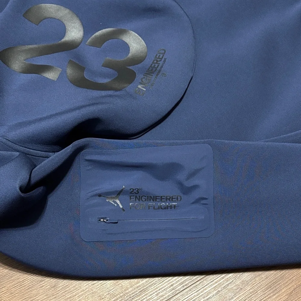 Jordan Engineered For Flight Full-Zip Hoodie Dark Blue Size Large 23 Logo